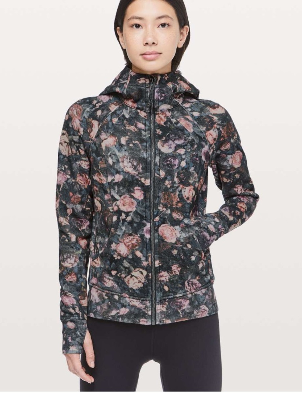 Lululemon Scuba Hoodie Light Cotton Fleece Frosted Rose Multi